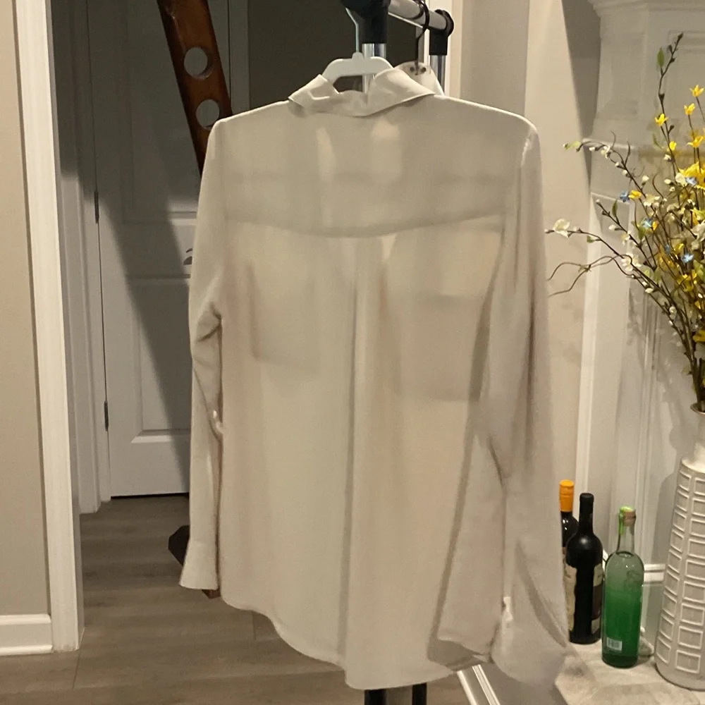 Express Cream Button Down Shirt - Picture 2 of 3